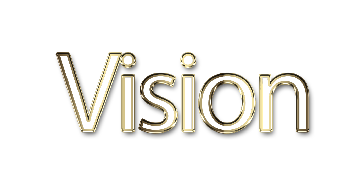 Vision png, word Vision png, Vision word png, Vision text png, Vision letters png, Vision word art typography PNG images, transparent png